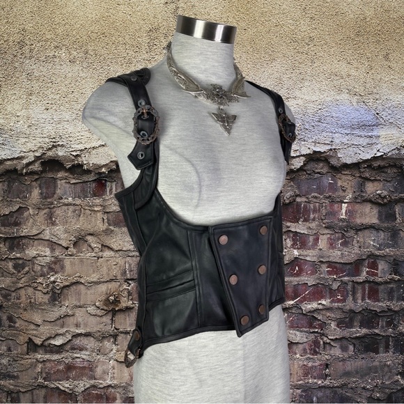 Lip Service Black Leather Vest Top - Picture 1 of 14